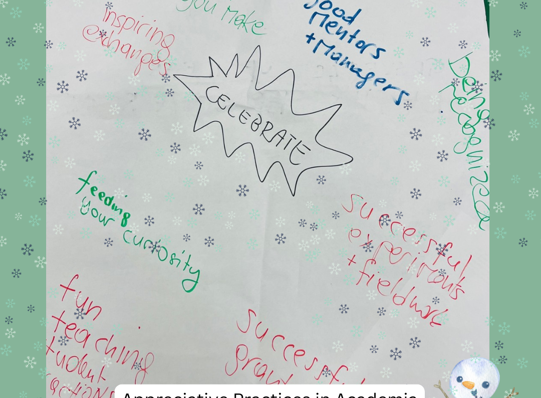 Practices of appreciation in academia: A mid-winter reflection ...